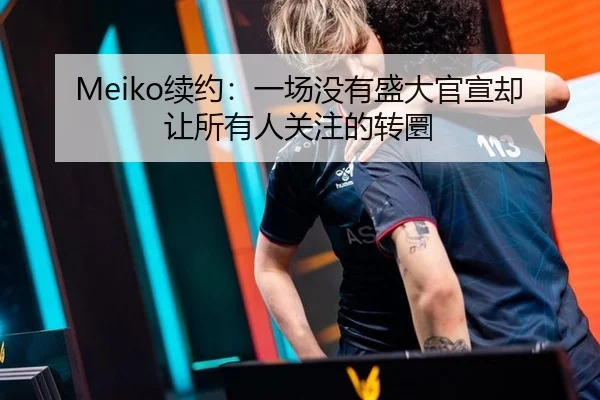 Meiko续约：一场没有盛大官宣却让所有人关注的转圜